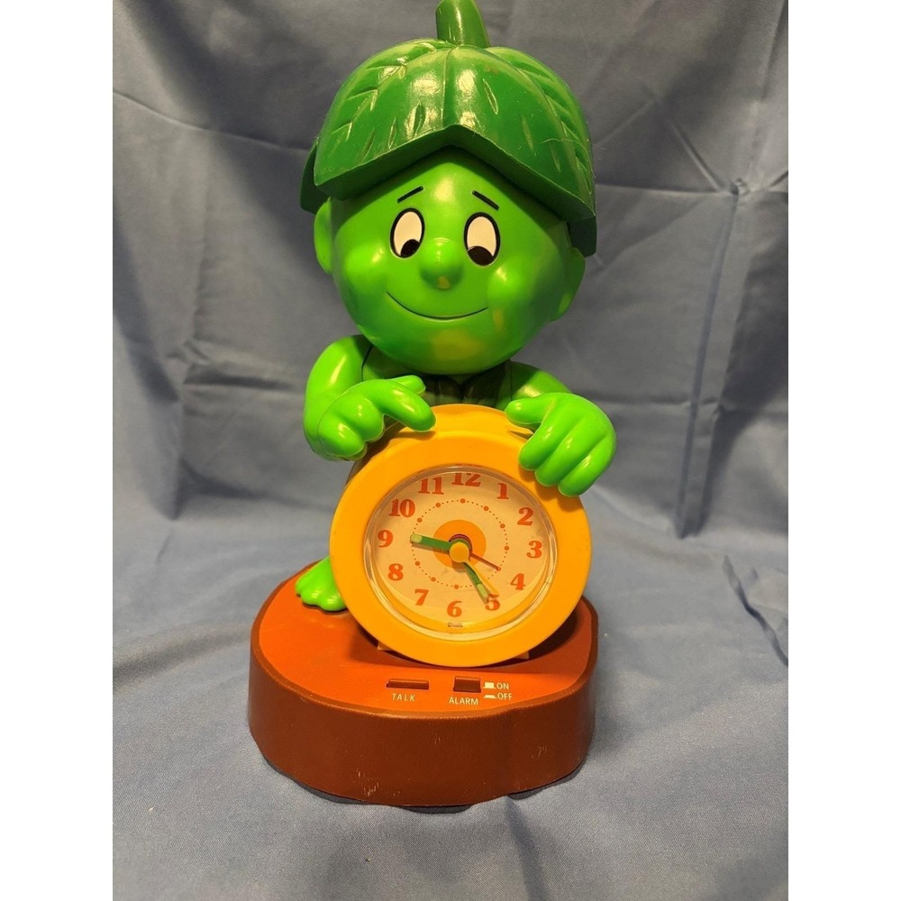 Pillsbury 1985 Vintage Jolly Green Giant Little Sprout Alarm Clock Working